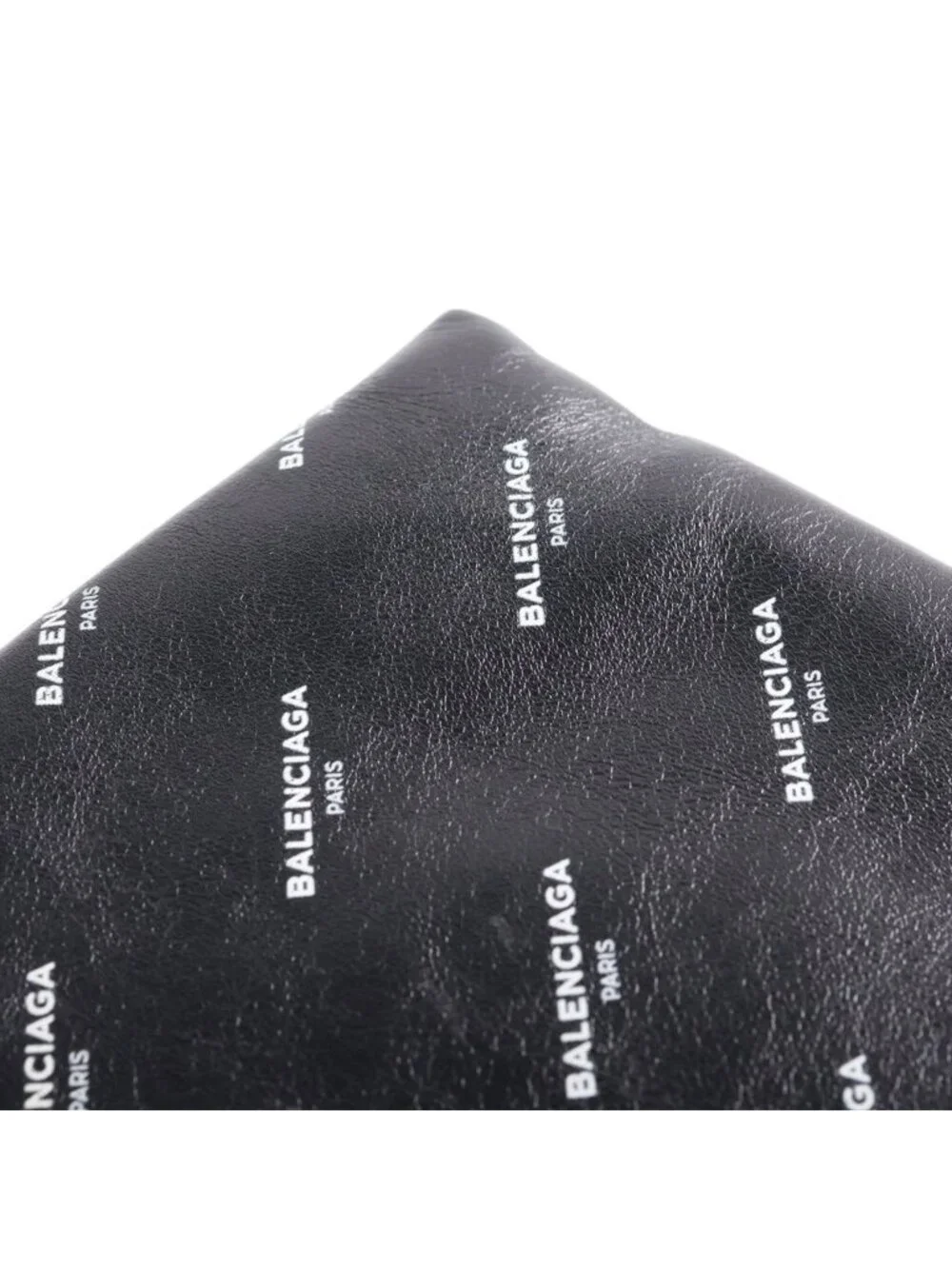 Balenciaga Logo Clutch Handbag Black